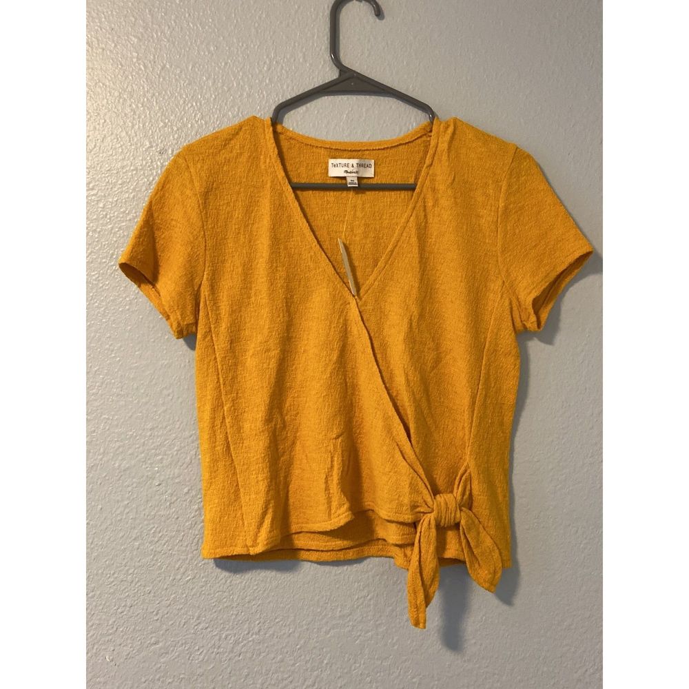 NWT! Madewell mustard wrap top